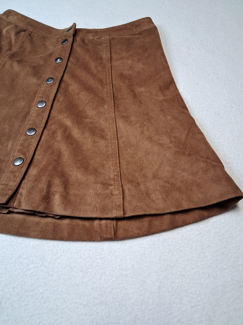 Abercrombie & Fitch Suede-Look Brown A-Line Skirt - Picture 6 of 10